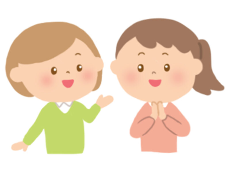 話す女性