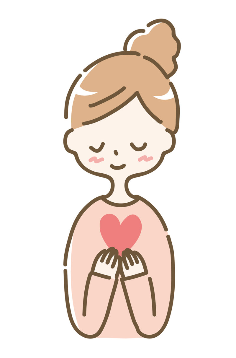 感謝する女性
