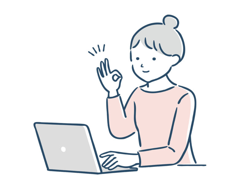 調べる女性